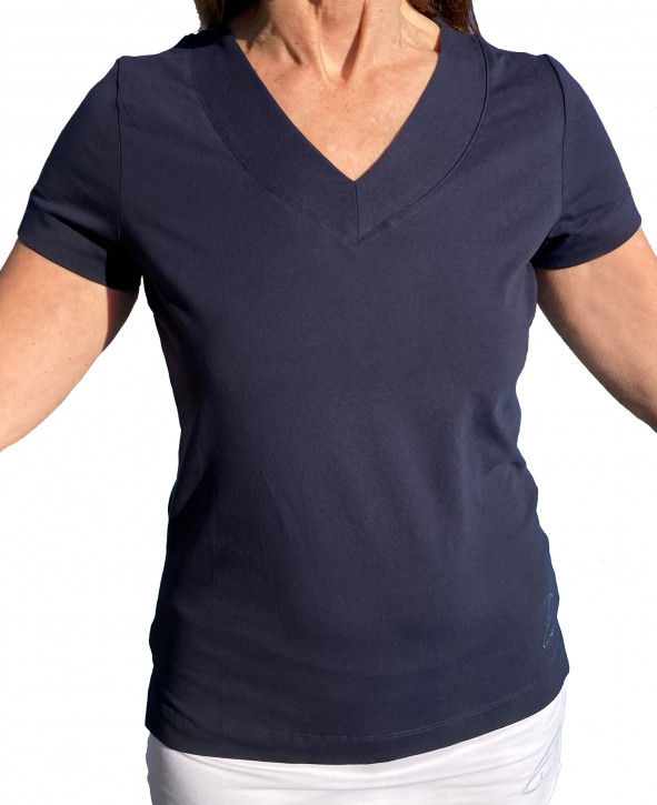 ESPARTO V-Shirt "Farishta" M / Nachtblau