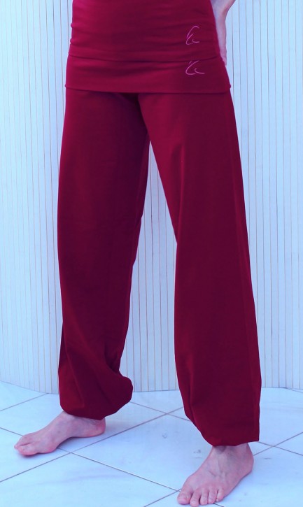 ESPARTO Yoga Pants "Sooraj", 2. rate quality Garnet Red / XXS