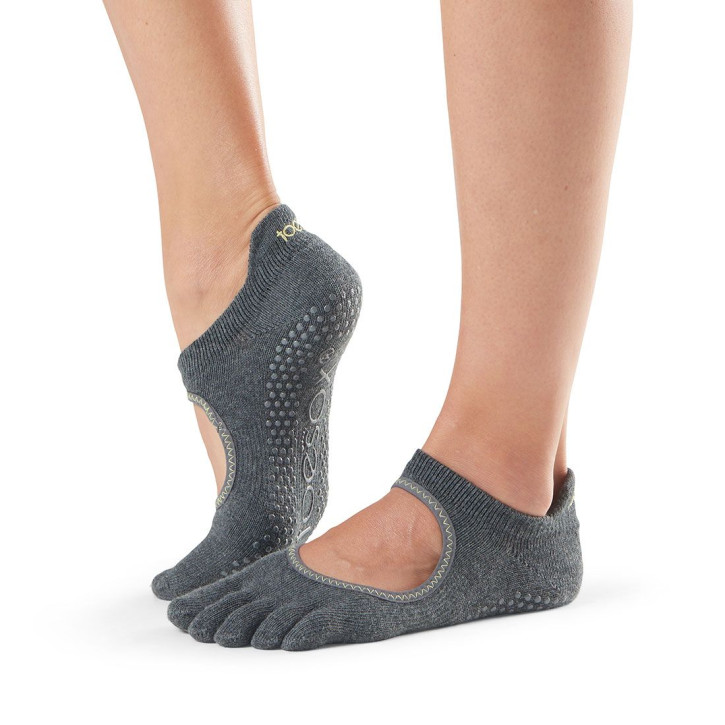 Full-Toesox BELLARINA M / Charcoal with Lime