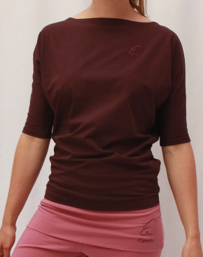 ESPARTO Half-Sleeve Shirt "Sadaa" S / Aubergine