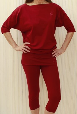 ESPARTO Half-Sleeve Shirt "Sadaa" S / Garnet Red