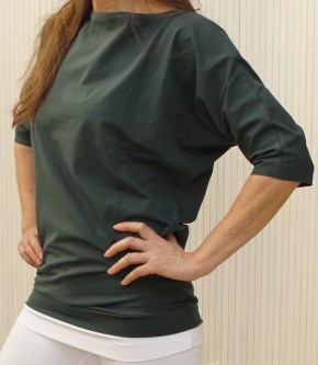 ESPARTO Half-Sleeve Shirt "Sadaa" M / Thyme / Dark Green